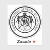 Wappen des französischen Algerien (2. Reich, 1865) Aufkleber (Blatt)