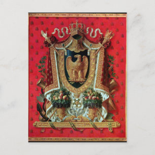 Wappen des französischen Reiches Postkarte