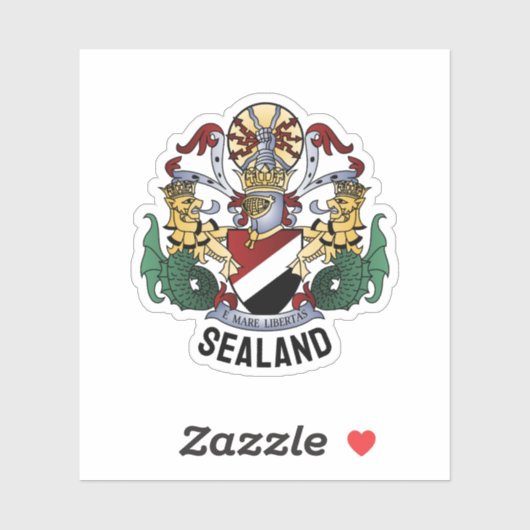Wappen des Fürstentums Seeland Aufkleber (Blatt)
