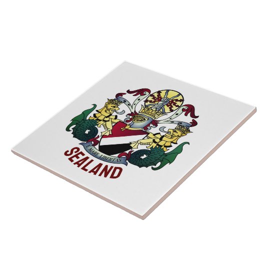 Wappen des Fürstentums Seeland Fliese (Seite)