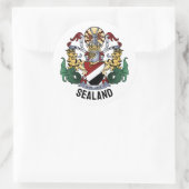 Wappen des Fürstentums Seeland Runder Aufkleber (Tasche)