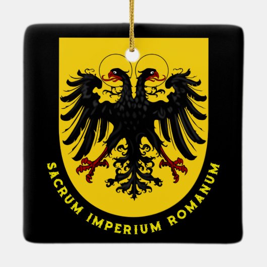 Wappen des Heiligen Römischen Reiches Keramikornament (Rückseite)