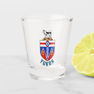 Wappen des Hoheitsgebiets Yukon - Kanada Schnapsglas
