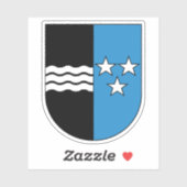Wappen des Kantons Aargau, Schweiz Aufkleber (Blatt)