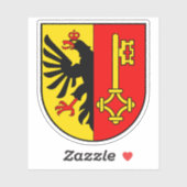 Wappen des Kantons Genf, Schweiz Aufkleber (Blatt)