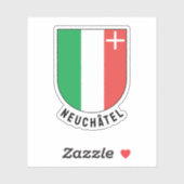 Wappen des Kantons Neuchâtel Aufkleber (Blatt)