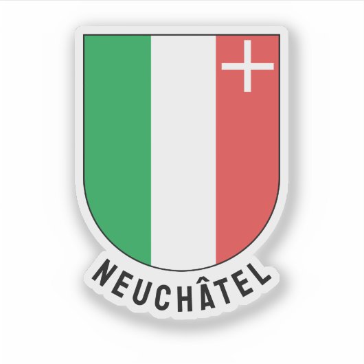 Wappen des Kantons Neuchâtel Aufkleber (Vorderseite)