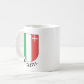 Wappen des Kantons Neuchâtel Kaffeetasse (Vorderseite Links)