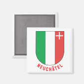 Wappen des Kantons Neuchâtel Magnet (Vorderseite/Rückseite)