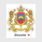 Wappen des Königreichs Marokko Aufkleber (Blatt)