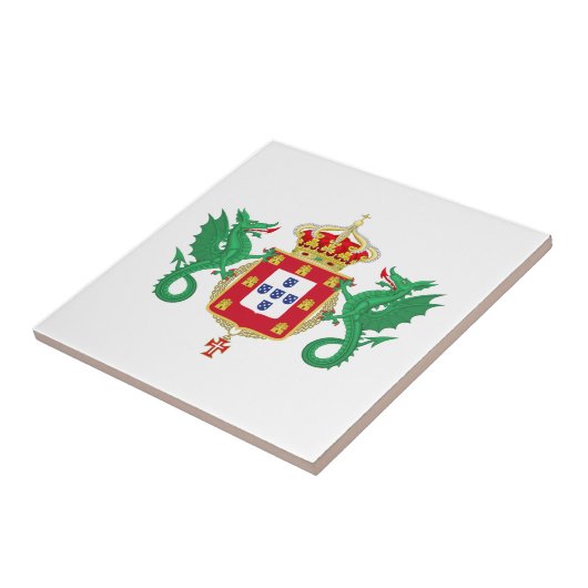Wappen des Königreichs Portugal 1640-1910 Fliese (Seite)