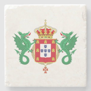 Wappen des Königreichs Portugal (1640-1910) Steinuntersetzer