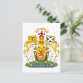 Wappen des Königreichs Schottland Postkarte (Stehend Vorderseite)