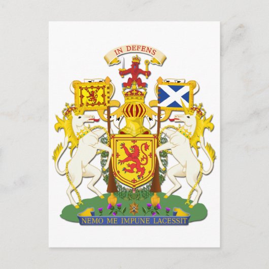 Wappen des Königreichs Schottland Postkarte (Vorderseite)