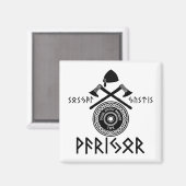 Wappen des Kriegers für soziale Gerechtigkeit Magnet (Vorderseite/Rückseite)