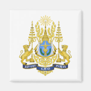 Wappen des Landes Kambodscha Symbol Emblem Flagge Magnet