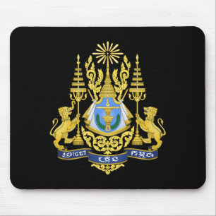 Wappen des Landes Kambodscha Symbol Emblem Flagge Mousepad