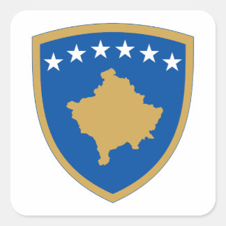 Wappen des Landes Kosovo Symbol Emblem Quadratischer Aufkleber