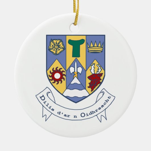Wappen des Landkreises Clare, Irland Keramik Ornament (Vorne)