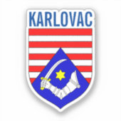 Wappen des Landkreises Karlovac, Kroatien Aufkleber (Vorderseite)
