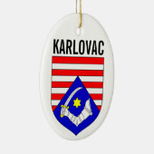 Wappen des Landkreises Karlovac, Kroatien Keramik Ornament (Rechts)