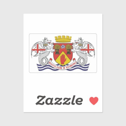 Wappen des Landkreises Londonderry, N. Irland Aufkleber (Blatt)