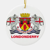Wappen des Landkreises Londonderry, N. Irland Keramik Ornament (Vorne)