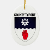 Wappen des Landkreises Tyrone, Nordirland Keramik Ornament (Vorne)
