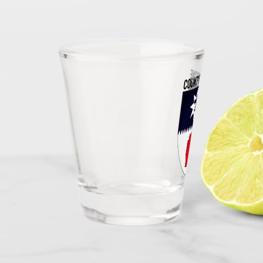 Wappen des Landkreises Tyrone, Nordirland Schnapsglas (Links)