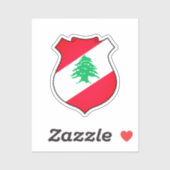 Wappen des Libanon Aufkleber (Blatt)