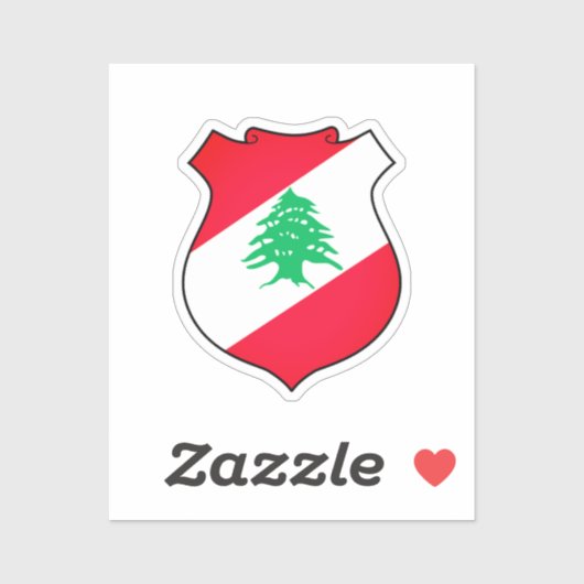 Wappen des Libanon Aufkleber (Blatt)