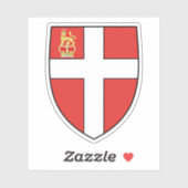 Wappen des Ordens des St. Johannes (Malta) Aufkleber (Blatt)