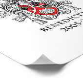 Wappen des Papstes Benedikt XVI. Print Poster (Ecke)