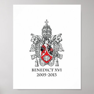 Wappen des Papstes Benedikt XVI. Print Poster