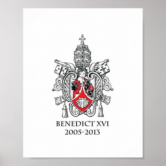 Wappen des Papstes Benedikt XVI. Print Poster (Vorne)