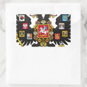 Wappen des russischen Reiches Rechteckiger Aufkleber (Tasche)