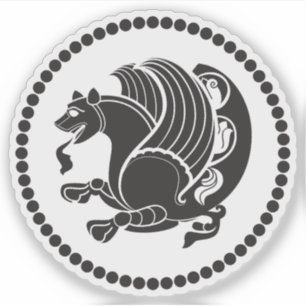 Wappen des Sassanidenreiches (Simurgh), Iran Aufkleber