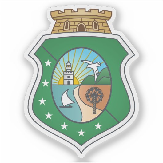 Wappen des Staat Ceará, Brasilien Aufkleber (Vorderseite)