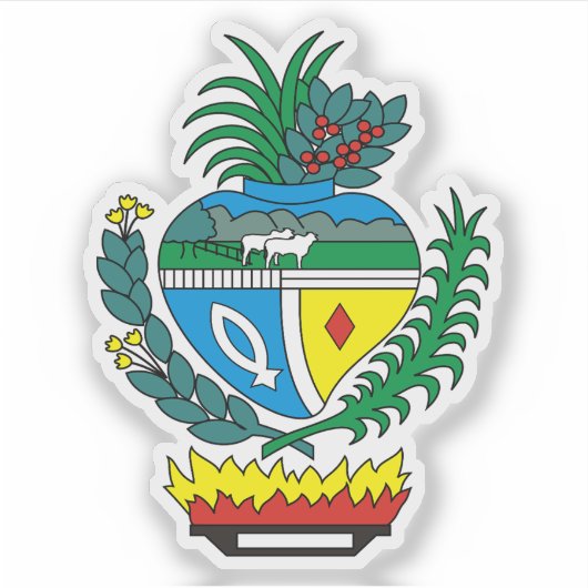 Wappen des Staat Goiás, Brasilien Aufkleber (Vorderseite)