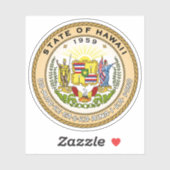 Wappen des Staat Hawaii Aufkleber (Blatt)