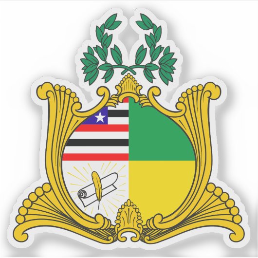 Wappen des Staat Maranhão, Brasilien Aufkleber (Vorderseite)