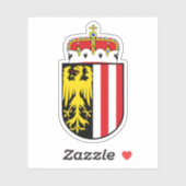 Wappen des Staat Oberösterreich Aufkleber (Blatt)