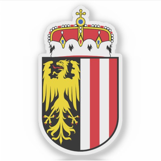 Wappen des Staat Oberösterreich Aufkleber (Vorderseite)
