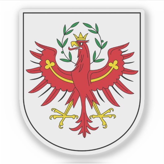 Wappen des Staat Tirol, Österreich Aufkleber (Vorderseite)