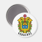 Wappen des Staat Veracruz (Mexiko) Magnet (Vorderseite/Rückseite)