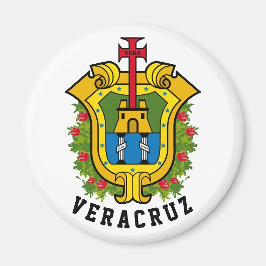 Wappen des Staat Veracruz (Mexiko) Magnet (Vorne)