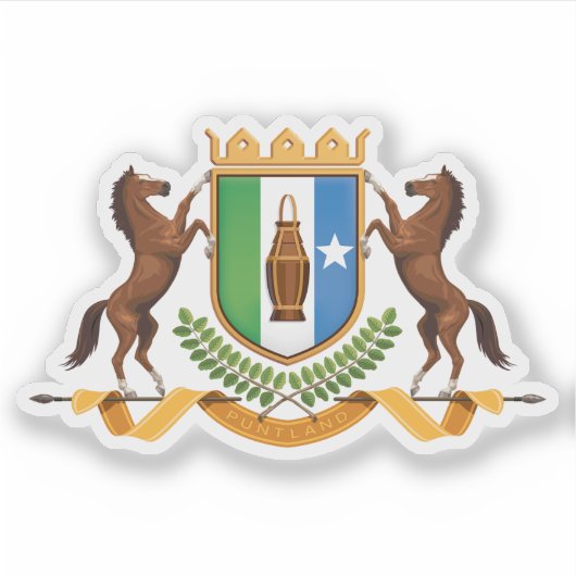 Wappen des Staat von Puntland, Somalia Aufkleber (Vorderseite)