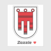 Wappen des Staat Vorarlberg, Österreich Aufkleber (Blatt)