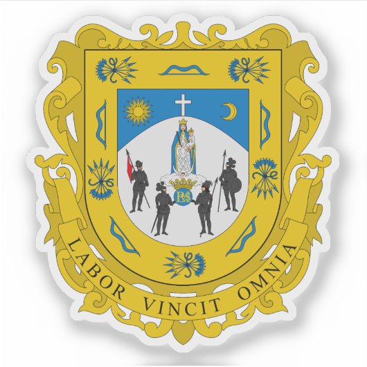 Wappen des Staat Zacatecas, Mexiko Aufkleber (Vorderseite)