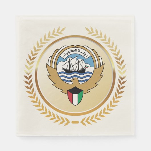 Wappen des Staates Kuwait Serviette (Vorderseite)